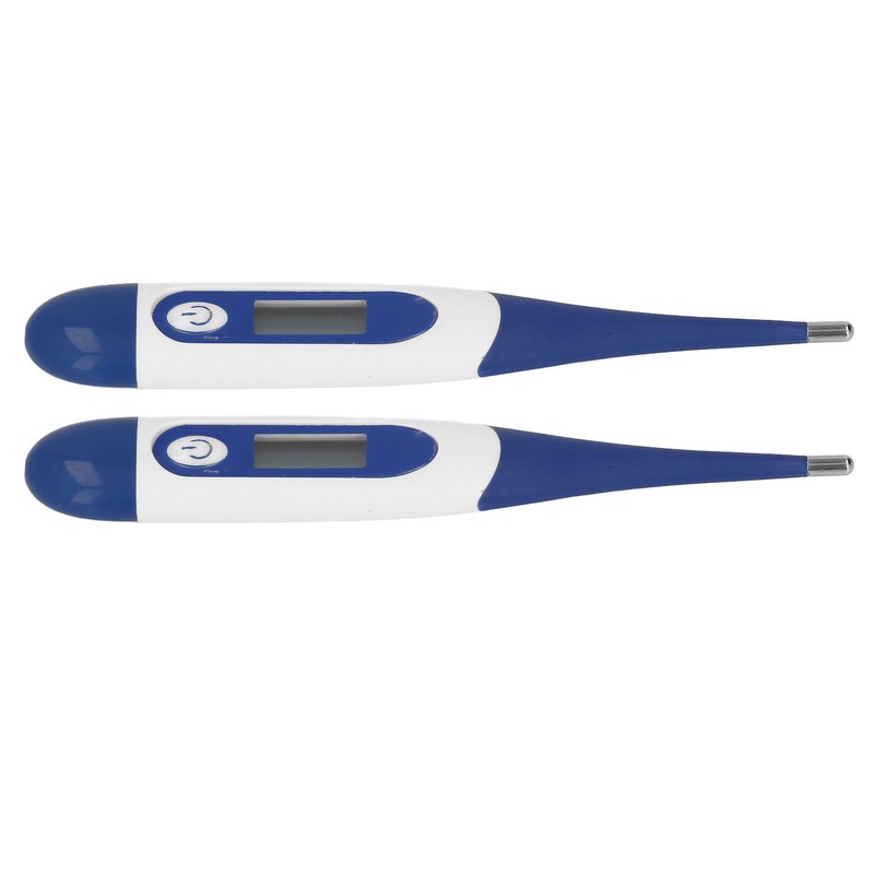 2Pcs Animal Thermometer Plastic Shell Accurate LCD Display Electronic Thermometer