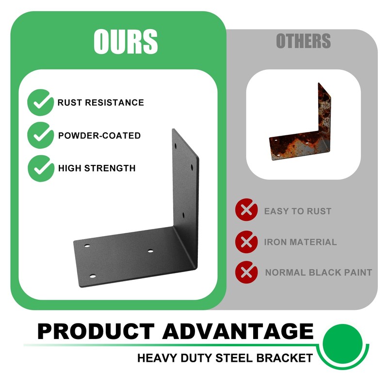 Andorm 4 Pack Heavy Duty Corner Angle Brackets for Outdoor
