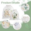 2 Pack Baby Shower Bags Boho Gift Bags Drawstring Greenery