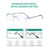 Eyekepper Frameless Reading Glasses for Men Reading - Rectangle Rimless