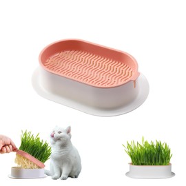 Hydroponic Cat Grass Growing Kit with Germination Tray - Indoor Gardening System for Pets, Soil-Free Planter Without Seeds