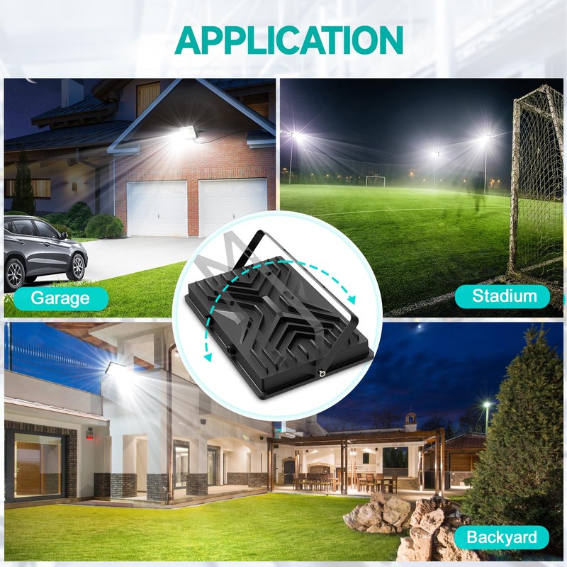 2 Pack LED Work Light, 100W LED Flood Light Outdoor