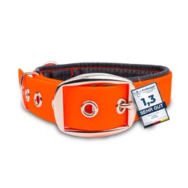 PetTec Trioflex™ Padded Dog Collar, Weatherproof, Water Resistant & Robust in Red, Brown, Black or Orange