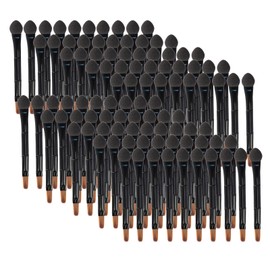 2 in 1 Mini Disposable Eyeshadow and Lip Brush, RoseFlower Portable Disposable Lip Gloss Brush/Concealer Brush/Eyeshadow Brush for Even Applying Makeup No Spill #3