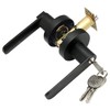 Hardbase Hardware Door Knob with Key Indoor Bathroom Lever Handle