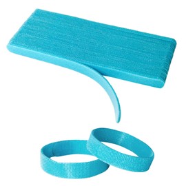 50PCS Reusable Cable Ties, Adjustable Cable Ties, Fastening Cable Ties,Microfiber Cloth Used for Computer Link Cable Cord Management USB Cable Cable Ties (light blue)