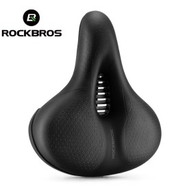 RockBros Bicycle Cushion Soft Saddle Comfort Wide Racing MTB Mountain Bike PU Hollow Seat - 23*7*26cm