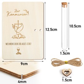 BOFUNX For Communion Money Gift Packaging with Test Tubes Funny Communion Money Packaging Communion Gifts Made of Wood for Boys Girls