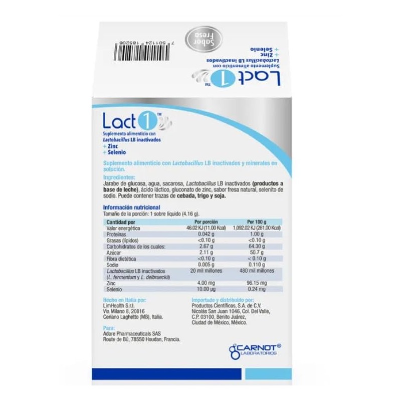 Lact 1 con 10 sobres líquidos