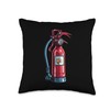 Fire Extinguisher BW Fire Extinguisher Throw Pillow, 16x16, Multicolor