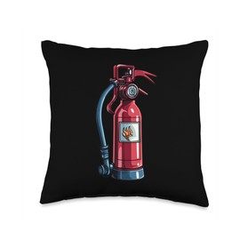 Fire Extinguisher BW Fire Extinguisher Throw Pillow, 16x16, Multicolor