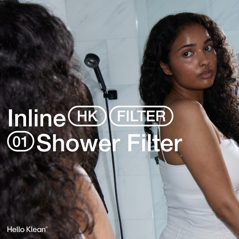 Hello Klean Shower Filter in Beige - Filter Unwanted Metals,