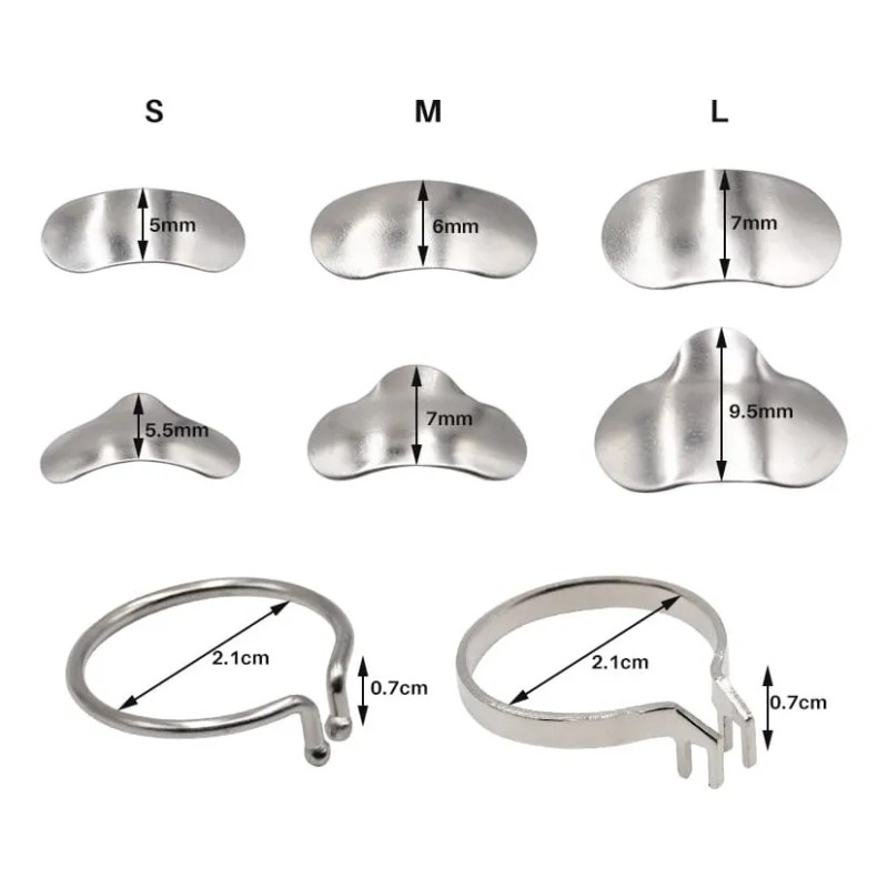 Banda Matriz Dental Contorneadas 100 Pzs Anillos Kit