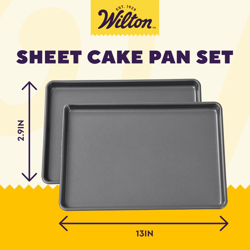 Wilton Easy Layers Sheet Cake Pan, Rectangle Sheet Pan, 2-Piece