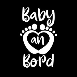 Baby on Board Sticker Car, Baby on Board Car Sticker, Baby Car Sticker 16 x 10 cm, Weatherproof and UV-Resistant Sticker Car, Sticker Baby and Car Baby for Safe Drives with Your Child