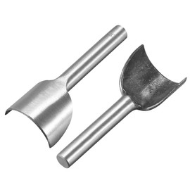 sourcing map Half-Round Leather Cutter Punch Set 15mm-40mm Strap End Punch Tool for DIY Craft, Set of 6