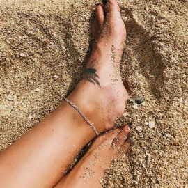 PROSILVER Classic Anklet Bracelet, 925 Sterling Silver Curb Chain/Figaro Chain/Cord Chain/Snake Chain Anklet, 22 + 5 cm Adjustable, Summer Beach Jewellery, Gift for Women and Men, 22 centimeters, Stainless Steel