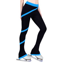 Figure Skating Spiral Polartec Polar Fleece Pants (Deep Sky Blue, Child Extra Extra Small)