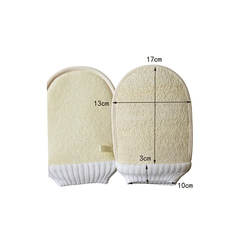 Mikinona Guantes Baño Exfoliantes Piezas Tamaño Mediano Dedos Masaje Corporal