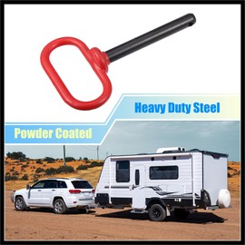 Hihaha 1/2 x 3 5/8 Inch Trailer Towing Handle Hitch Clevis Pin and Clip for Lawn Mower Trailer Towing Cargo Boat RV Car Truck Bike Tractor Tow Hitch Lock Pins Red Durable Material
