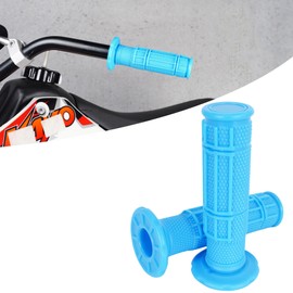 RUTU 7/8" ATV Grips 22mm Handlebar Grips with Anti-Slip Tread, TPR Rubber Quad Grips, Universal Fit for ATV, Quad, 4 Wheeler - Blue