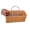 Mobestech Boho Wall Mounted Rattan Storage Basket Handwoven Faux Rattan
