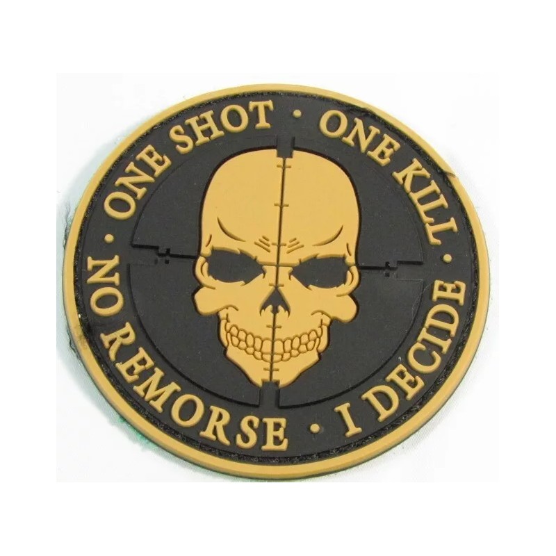 PVC Rubber Morale Patch Military Sniper One Shot Kill US