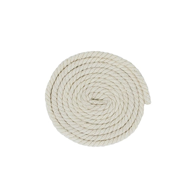 Super Soft 3 Strand Twisted Cotton Rope (Off White, 1/4