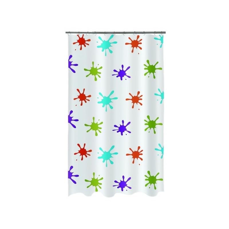 Spirella Splash Multicolor Shower Curtain, Multicolour, 180 cm x 200