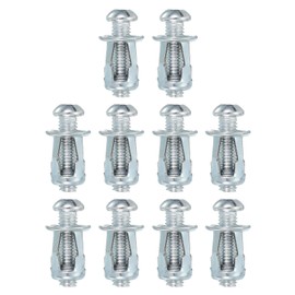 PATIKIL Expansion Screw Petal Nuts M8 x 30mm, 10 Pcs Jack Nut Carbon Steel Petal Shape Rivet Nut Insert Nuts Fasteners with Screws Assembly for Hollow Wall Thin Soft Wall Iron Skin