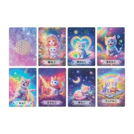 Magical Cat Card | Cat Healing Founder Heart Lotus (here) | 16 Cards with Japanese Instruction Paper