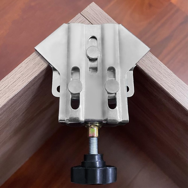 90-Degree Right Angle Clamps, 2-Piece Set, Metal Adjustable Swing Clamps