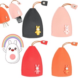 SIGNSOT Pull Out Car Key Case, Protective Pull Out Key Case, Creative Pull-Out Cute Large-Capacity Car Key Case, Cute Protector Car Key Fob with Holder Hook, Car Key Case