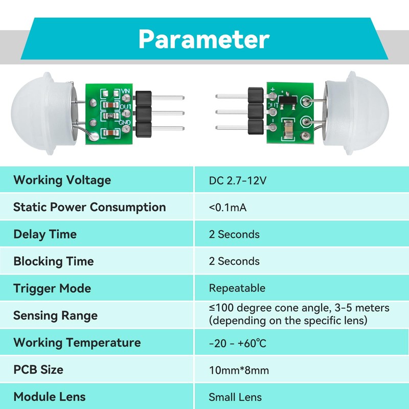 YELUFT 5pcs AM312 PIR Motion Sensor Module HC-SR312 IR Infrared