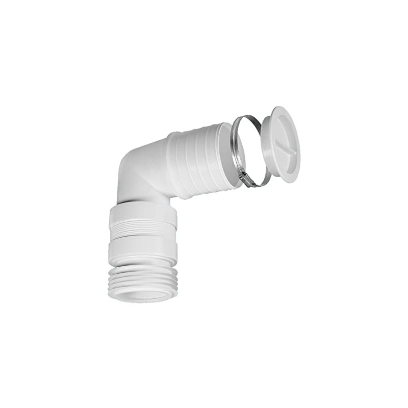 McAlpine Back to Wall Bent Flexi WC Connector with Securing