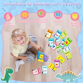 Talking Flashcards Learning German 112 Sheets 224 Words Educational Toy Children's Toy from 2 3 4 5 6 Years, Toddler Preschool Interactive Toy, Gift for Boys Girls - Colour Gradient