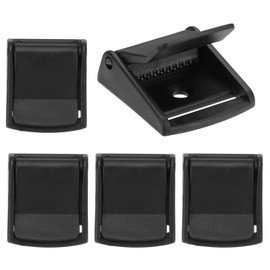 PATIKIL Webbing Black Cam Buckle 1-1/4 inch, 5 Pack Plastic Adjustable Toggle Clip for Backpack Luggage Car Roof Bag Pet Chest Vest Straps