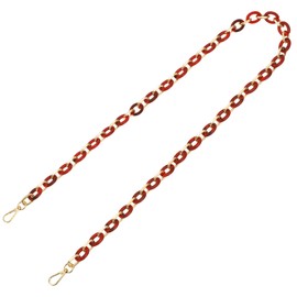PATIKIL Acrylic Purse Strap, 15 Inch Acrylic Chain Purse Straps Replacement Luxury Handbag Strap Fashionable Purse Clutches Handles for DIY Crafts Shoulder Bag Crossbody, Red Black