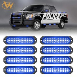 Sync Feature Safety Warning Flashing Light, Ultra Slim Surface Mount Hazard Caution Lights for Trucks Vehicles Car ATV UTVLight Color: Green/white