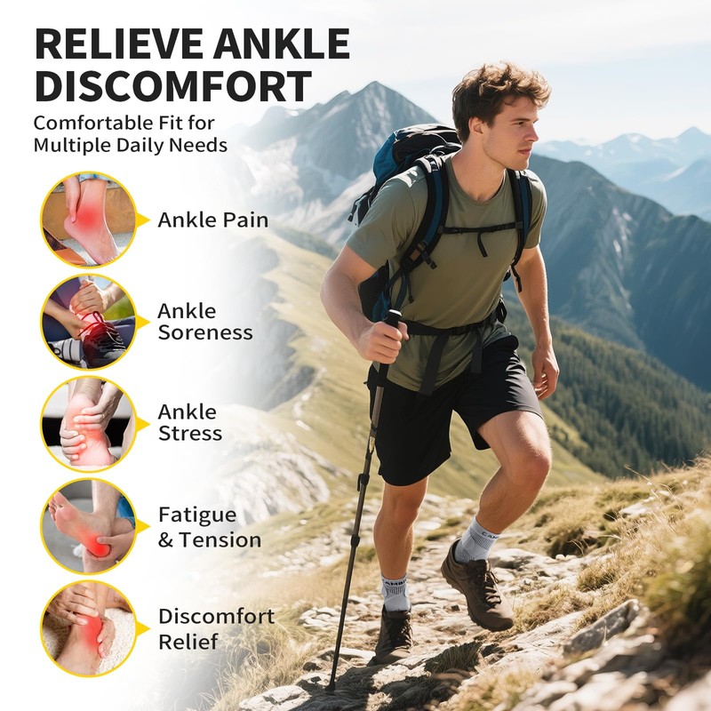 CAMBIVO Ankle Support 1 Pair, Grey M