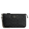 Coach Large Wristlet W Chain, QB/Charcoal/Black