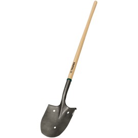 Truper 31271 Tru Tough Perforated Rice Shovel with Long Handle, 48-Inch