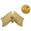 National Country Flag & US Crossed Double Flag Lapel Pins,