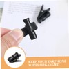 Kisangel 2pcs Earphone Cable Clip Organizer Rotating Headphone Wire Clamps