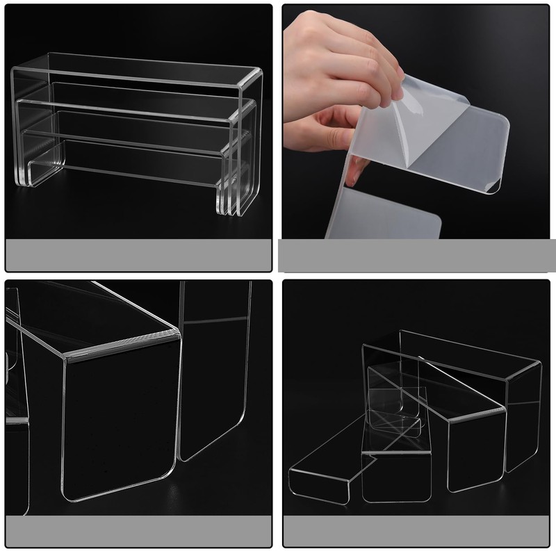 MerryNine 8pcs Clear Acrylic U Shaped Display Stands, Handicraft Storage