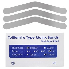 576PCs Tofflemire Matrix Bands Size #13 Size by JEVOLVE – Flexible Bands for Crafting, DIY Projects, Resin Casting, Model Building, and Creative Art – Durable, Easy to Use for Precise Shaping
