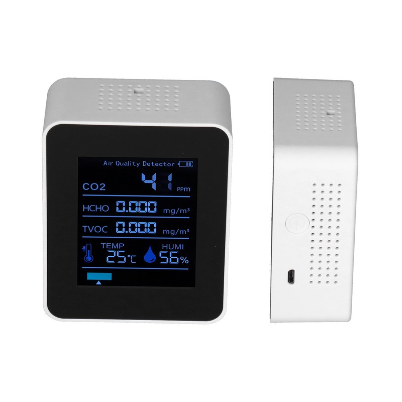Digital Air Quality Monitor 3.7V Portable Carbon Dioxide Detector Temperature
