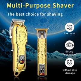 LQT Rechargeable Hair Clipper for Men - Cordless Grooming Tool with Long-Lasting Battery, LED Display, Precision Durable Blades, Low Noise Trimmer, Perfect for Beard and Hair Grooming (Boy)