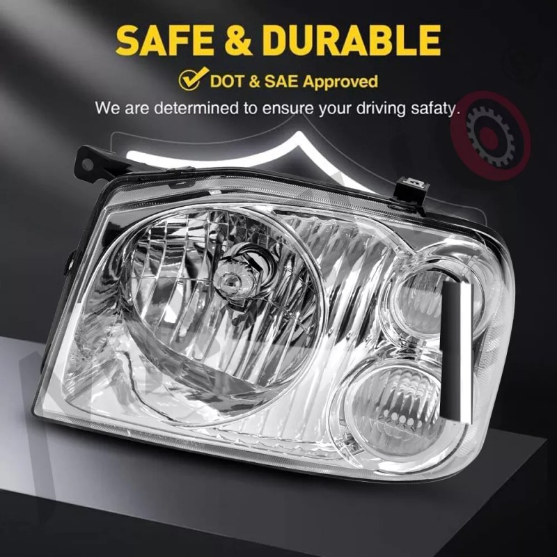 Unbranded Pair White Headlights For 01-04 Nissan Frontier XE/SE Left&Right