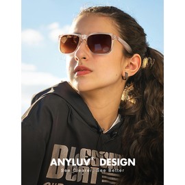 Mens Sunglasses Polarized, Retro Sunglasses for Men Women with UV Protection for Outdoors Fishing Running Driving(brown/brown/pink)